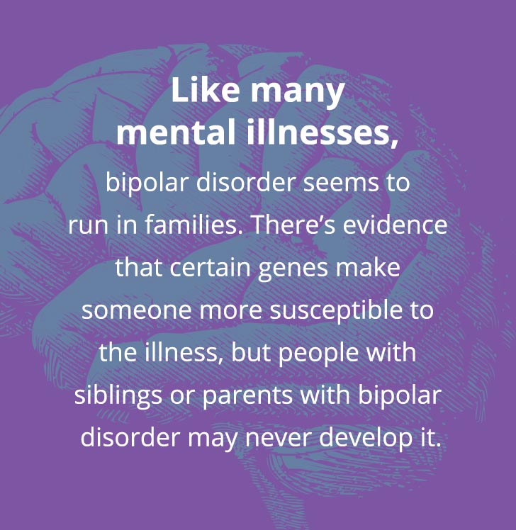 Bipolar disorder could be genetic and run in families