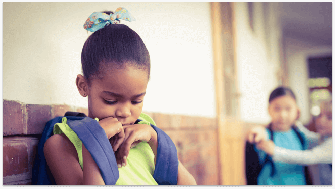 Little girl being bullied at school