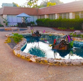 Courtyard fountain