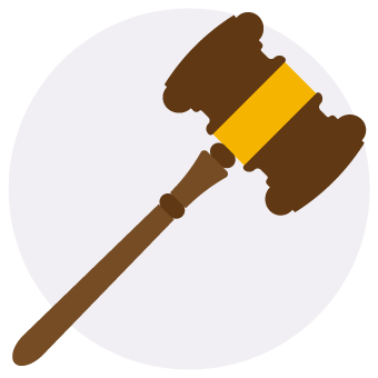 Gavel circle icon