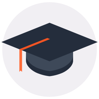 Graduation Cap circle icon