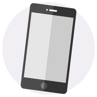 Cell phone circle icon