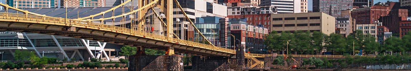 Roberto Clemente Bridge in Pittsburgh, PA