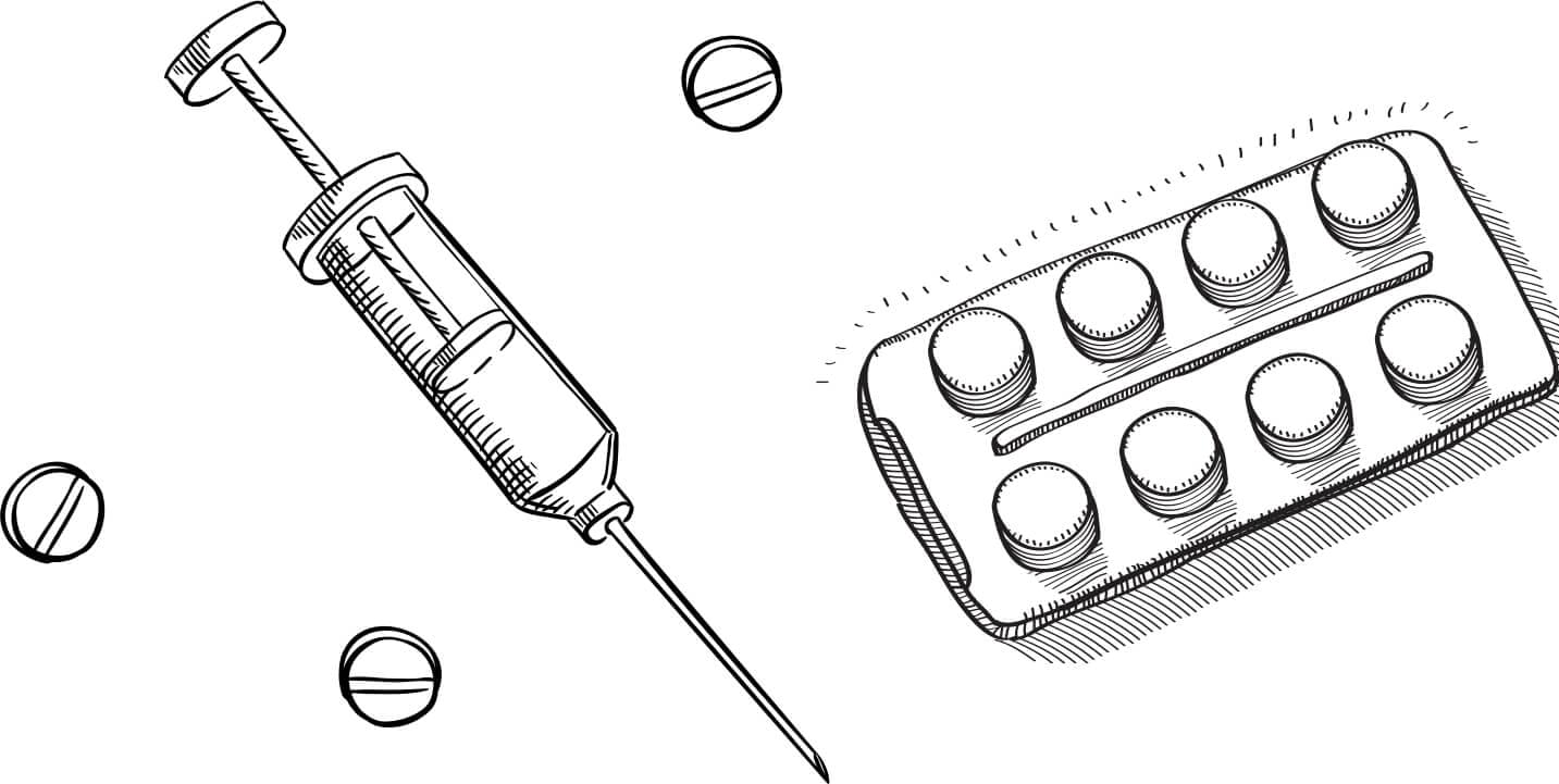 Needle and Pill Package