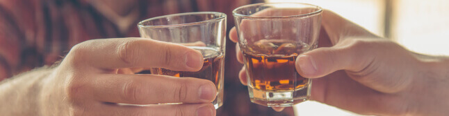 Glasses of whiskey
