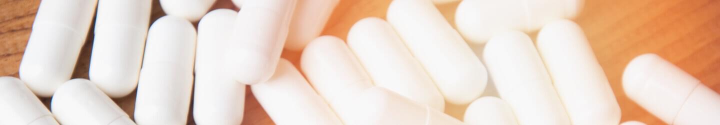 Pill capsules up close
