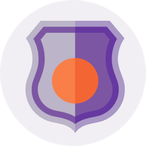 Purple police badge icon