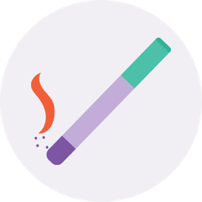 Burning cigarette icon