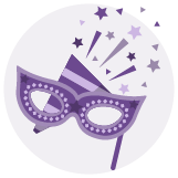 Masquerade Mask and Confetti