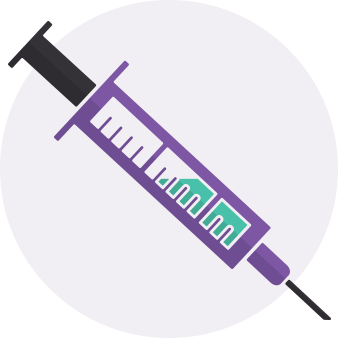 Heroin in a syringe icon