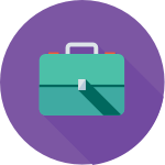 Professional briefcase icon