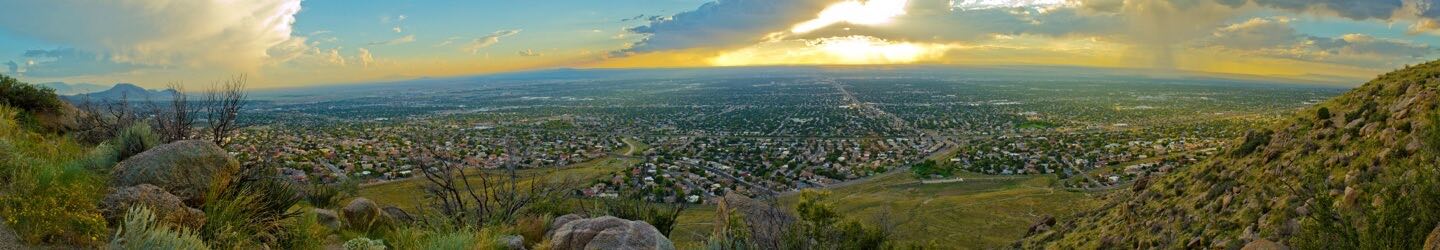 view of albuquerque from the mountains
