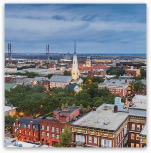 Savannah downtown skyline