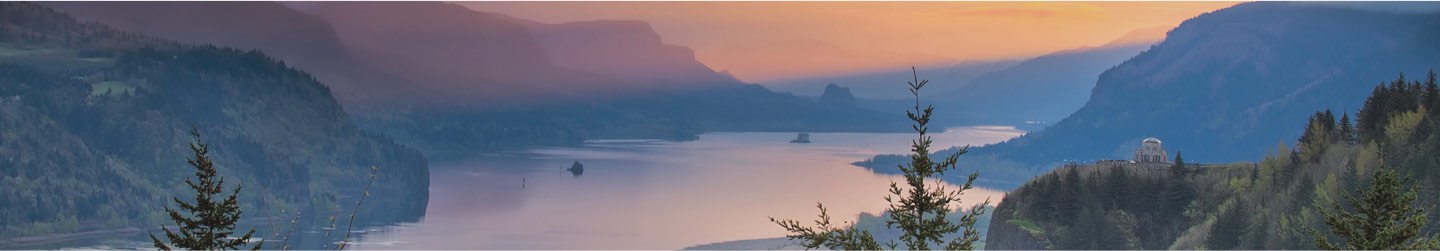 View of canyon at sunrise