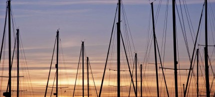 Everett, Washington marina with sailboats