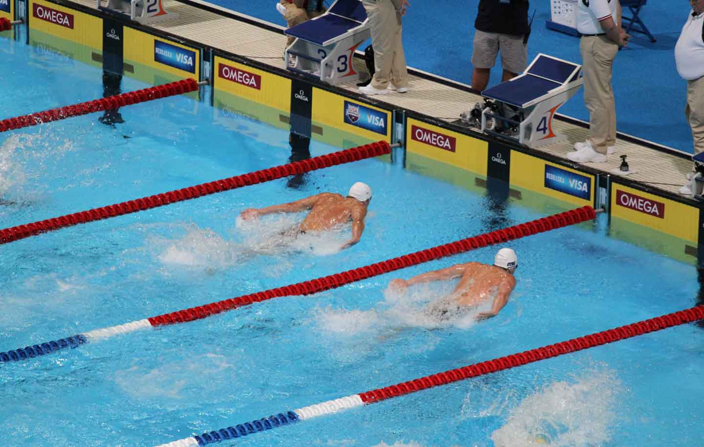 Michael Phelps swimming for USA in the Olympics