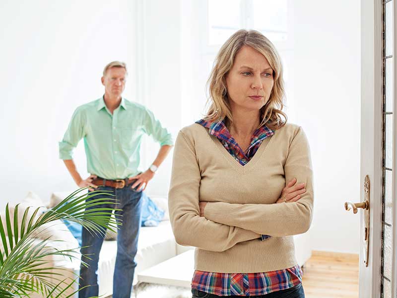 Mature couple having relationship difficulties