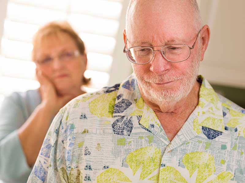 Senior Adult Couple in Dispute