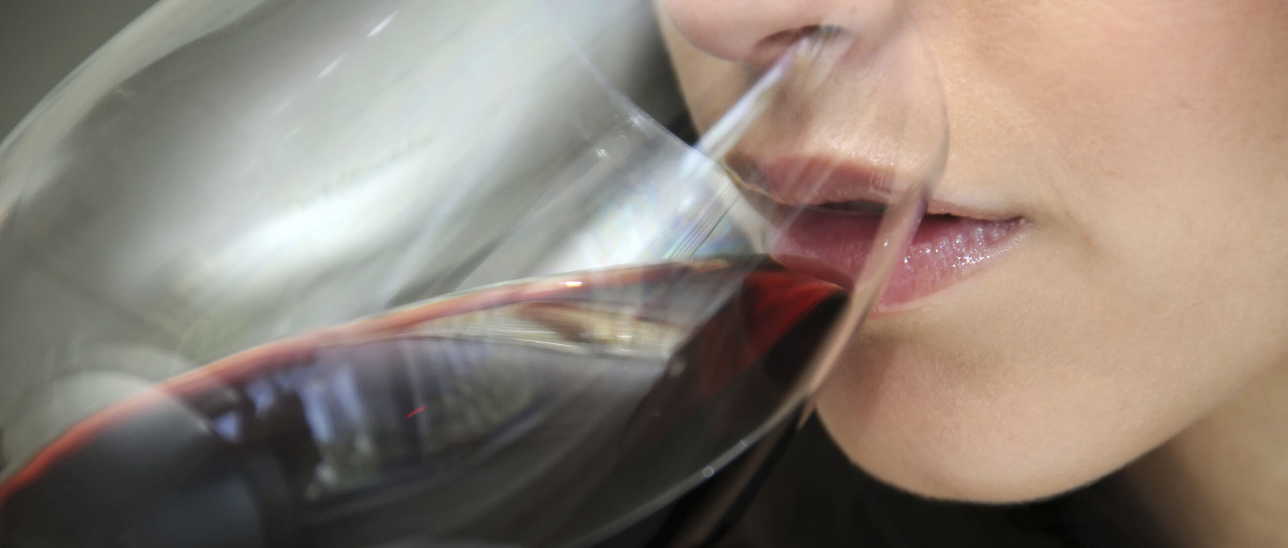 Woman drinking wine