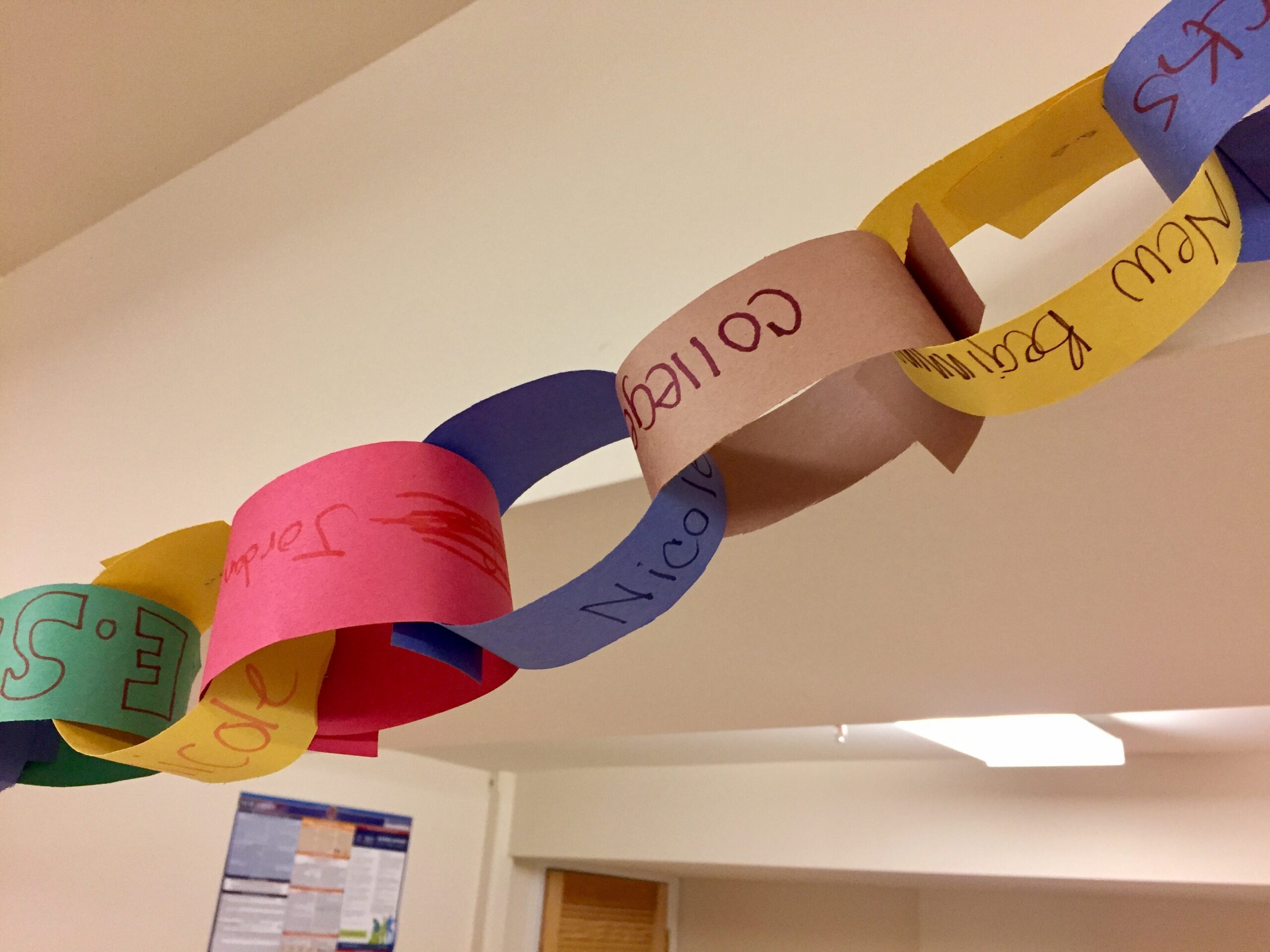 Gratitude Chain at Raymond J. Lesniak High School