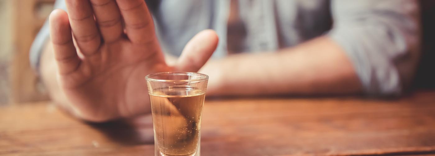 Man refusing shot at bar